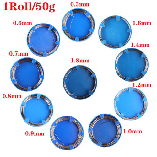 2 Rolls Dental Orthodontic Stainless Steel Arch Wire 0.5-1.8mm Round 10 Size
