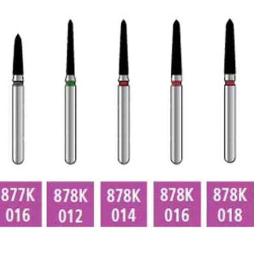 Dental Diamond Bur, FG 878K.014 Fine, Gingival Curettage, Single Use, 10/Pk