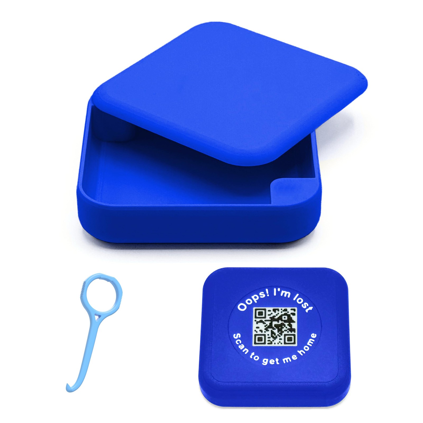 Kasse Invisalign Case by nCase | Modern Aligner & Retainer with QR Blue