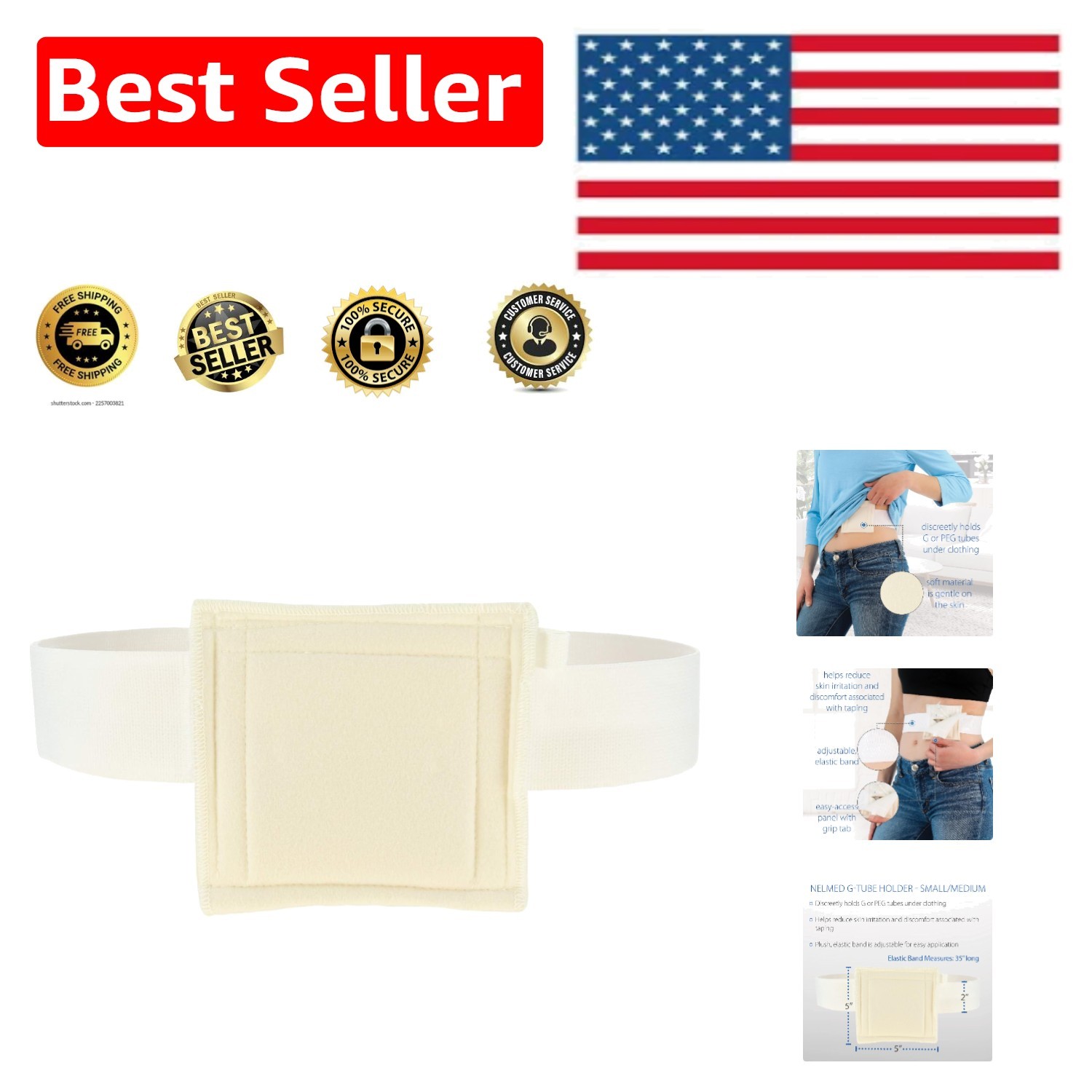 Comfortable & Convenient NelMed Feeding Tube Holder – Discreet Design for 30-45″