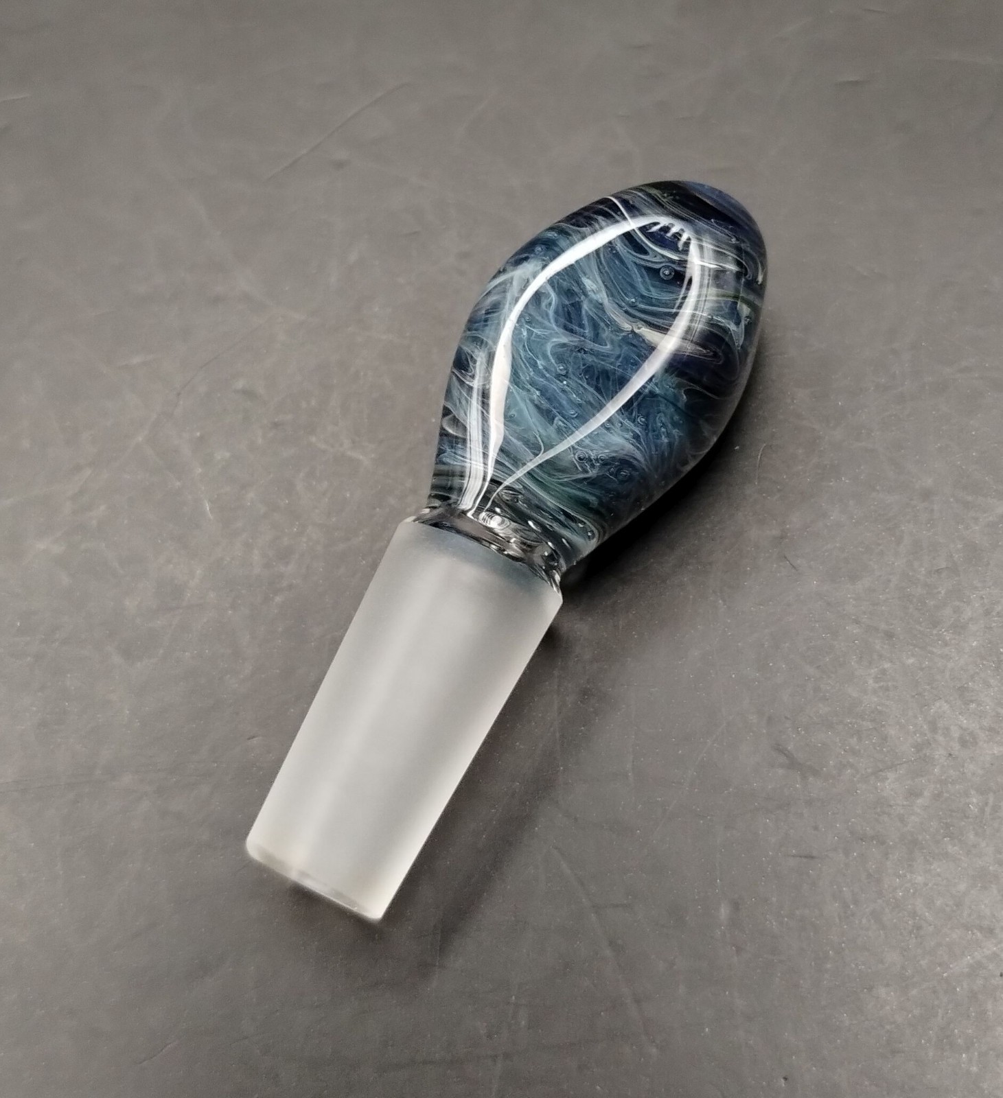Multicolor Swirl 10mm Glass Male Ground Joint Stopper Plug