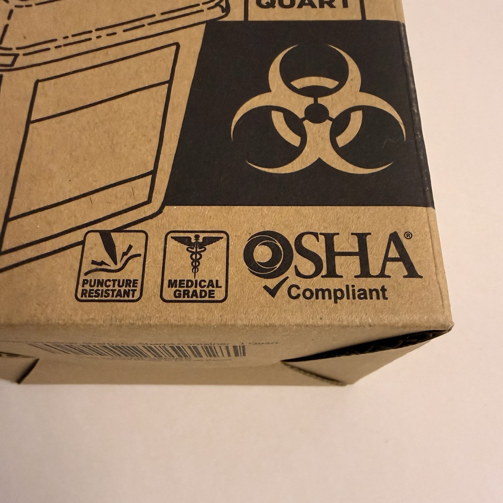 Shop Square Sharps Container 1 Quart Medical Waste Disposal OSHA New