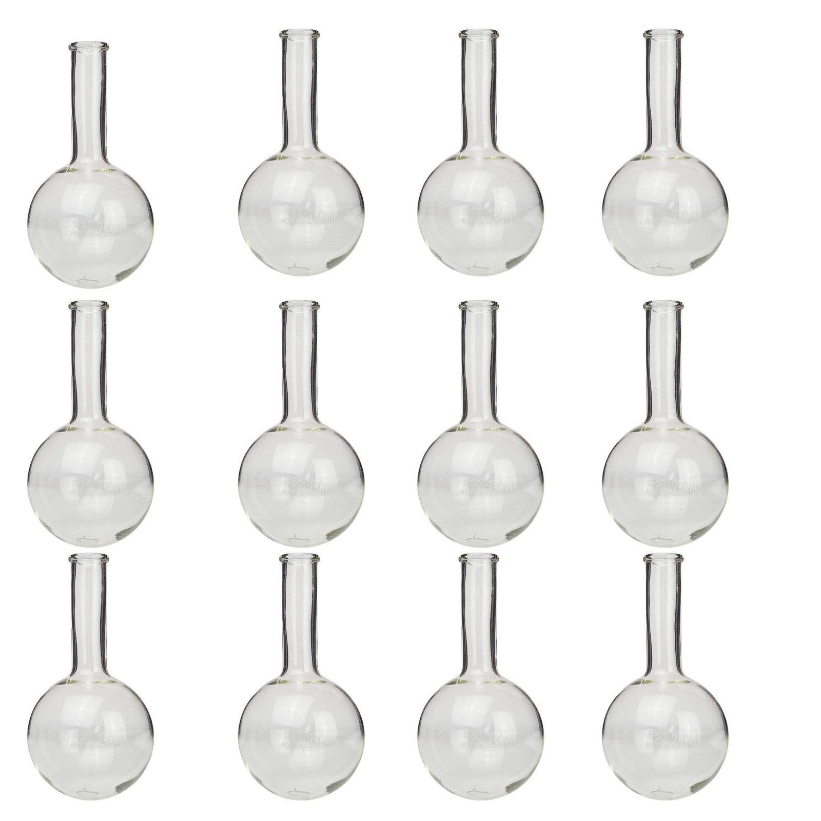 Flask Round-Bottom Florence Boiling Flask, Standard Neck, 250ml capacity. Made