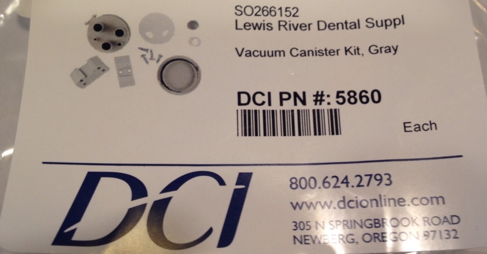 Vacuum Canister, Bracket Mounted Dental Vacuum Trap DCI 5860