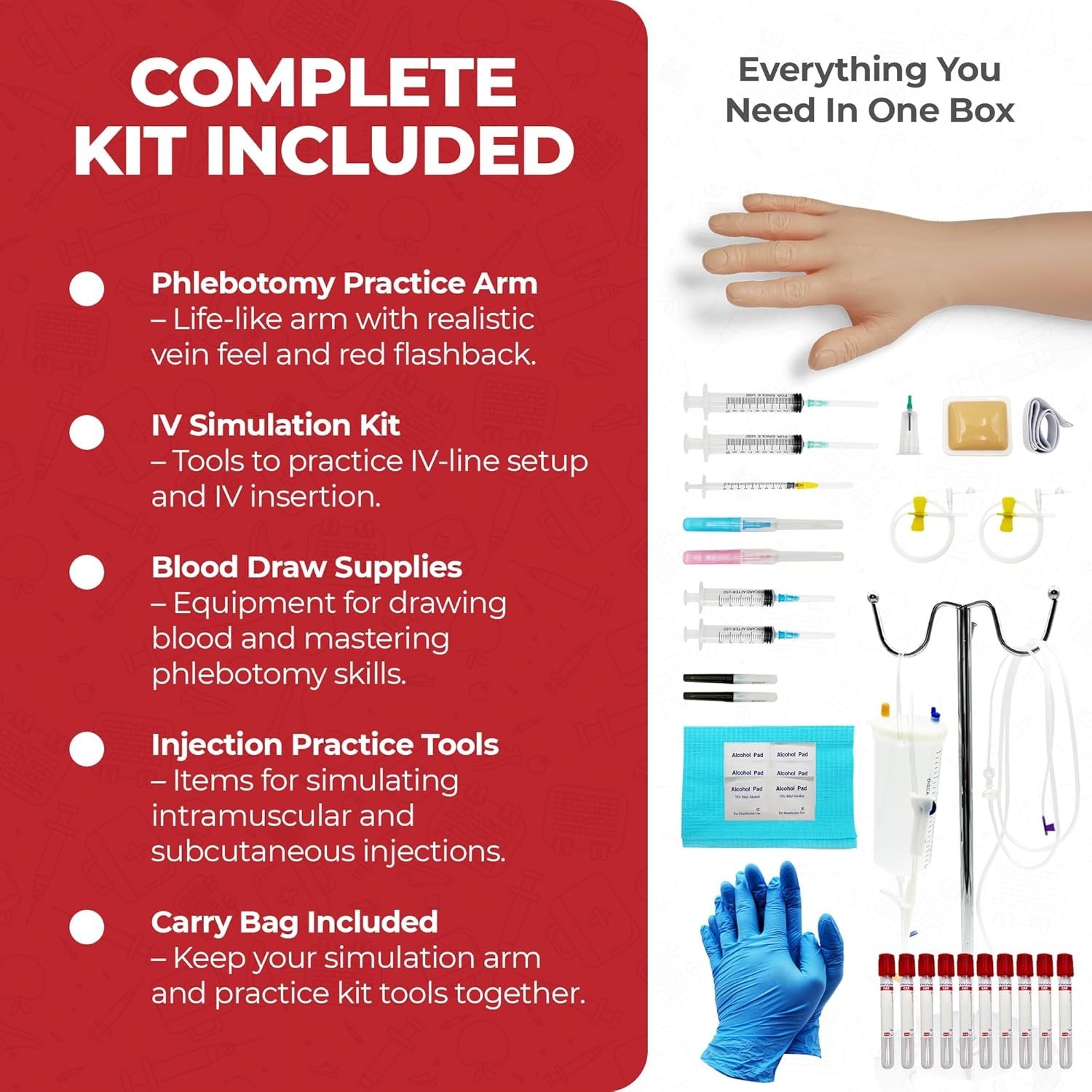The Apprentice Doctor Phlebotomy Practice Kit – Complete Phlebotomy Training …