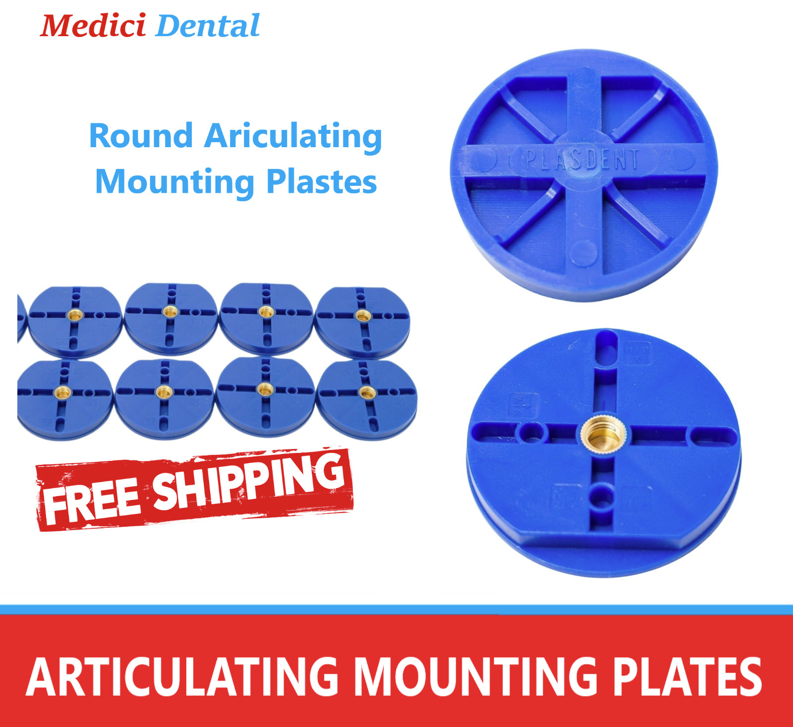 Dental Plastic Disposable Round & Oblong Articulating Mounting System Plates