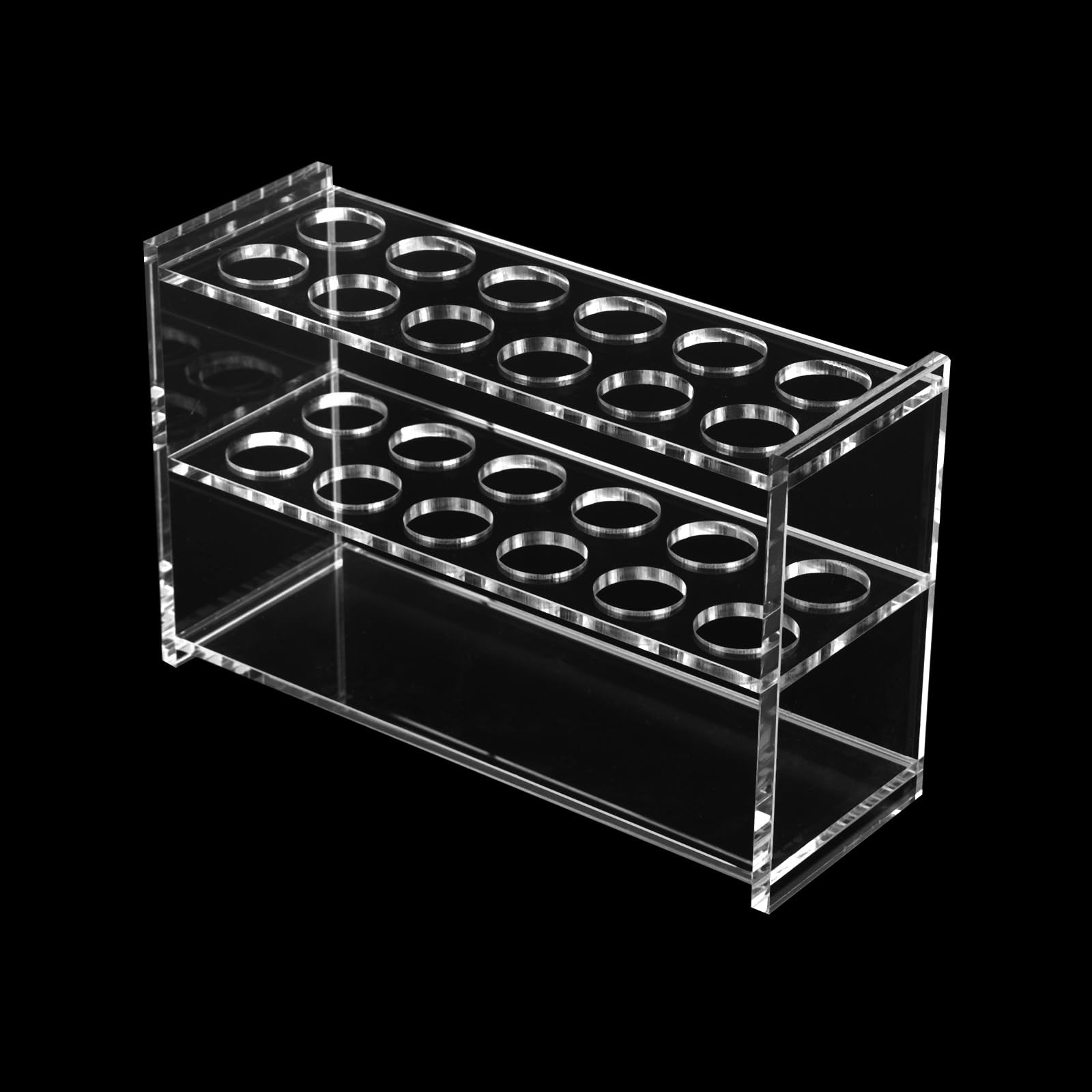Small Clear Acrylic Test Tube Holder Rack Stand For 16mm Tubes Makeup Pens