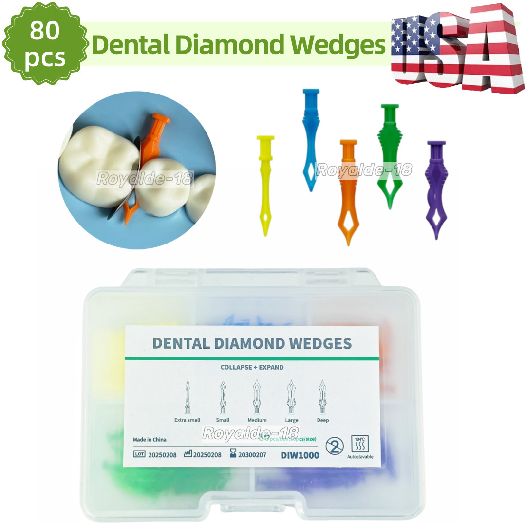 Dental Diamond Wedges Marginal Seal Wedge Flexible Collapse Expand Fits Bioclear