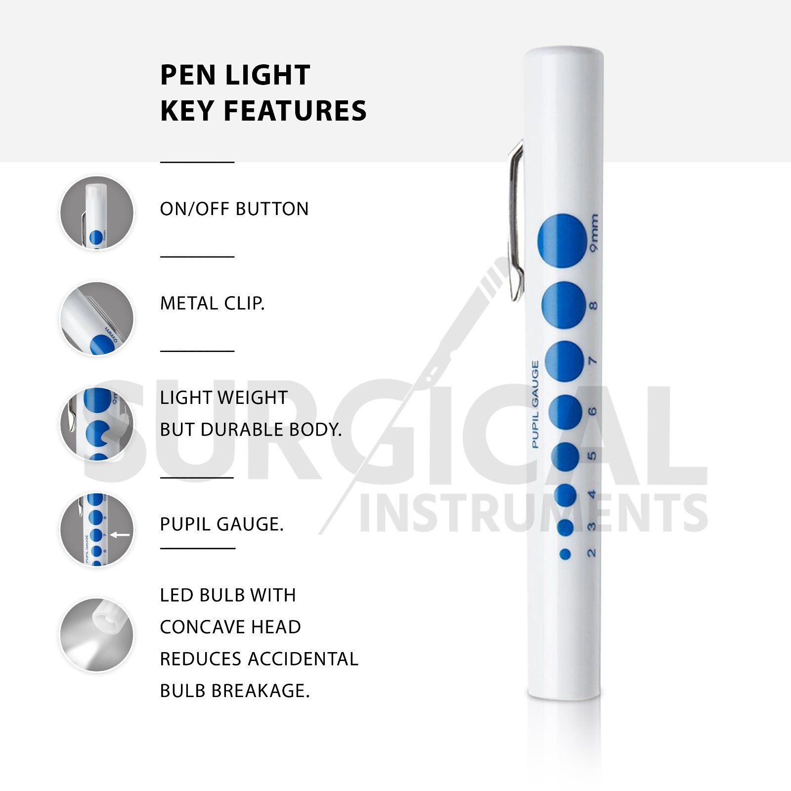 36 Pcs Penlights Set Surgical First Aid EMS Nurse EMT Medical Instruments