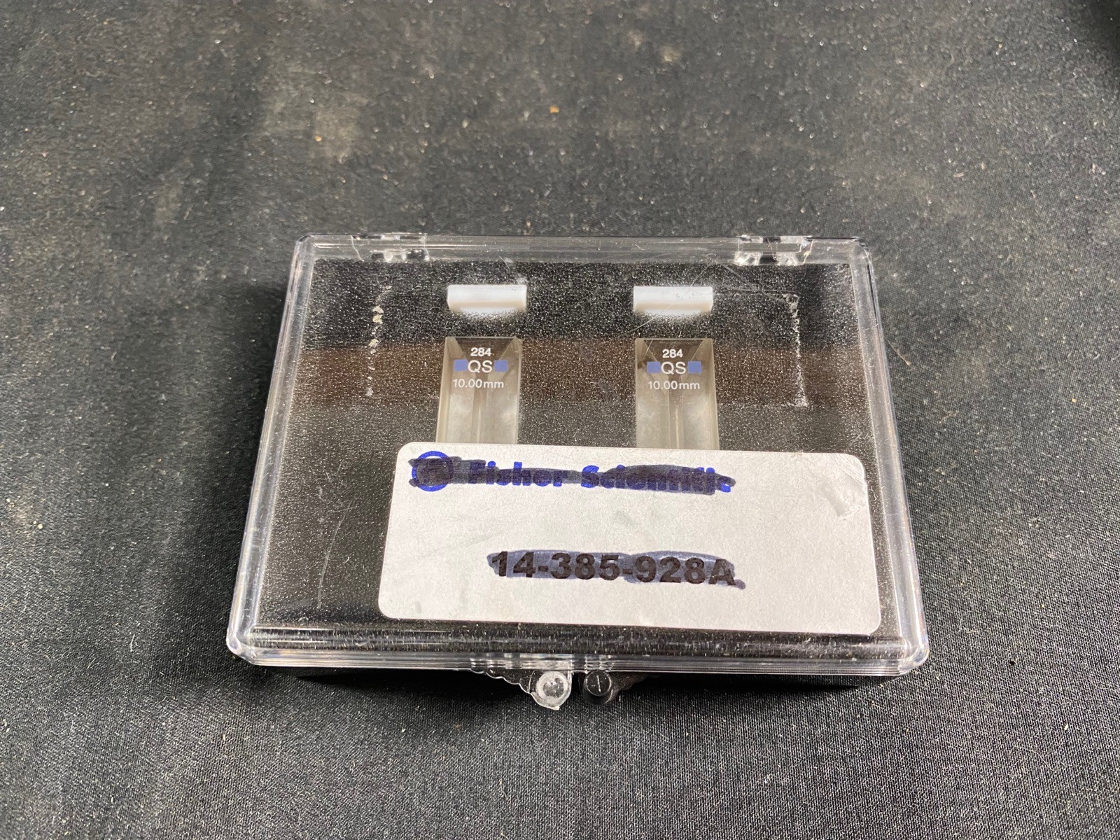 HELLMA Quartz Absorption Cuvettes Standard QS Cells Macro 10.00mm Lid 284(2/cs)
