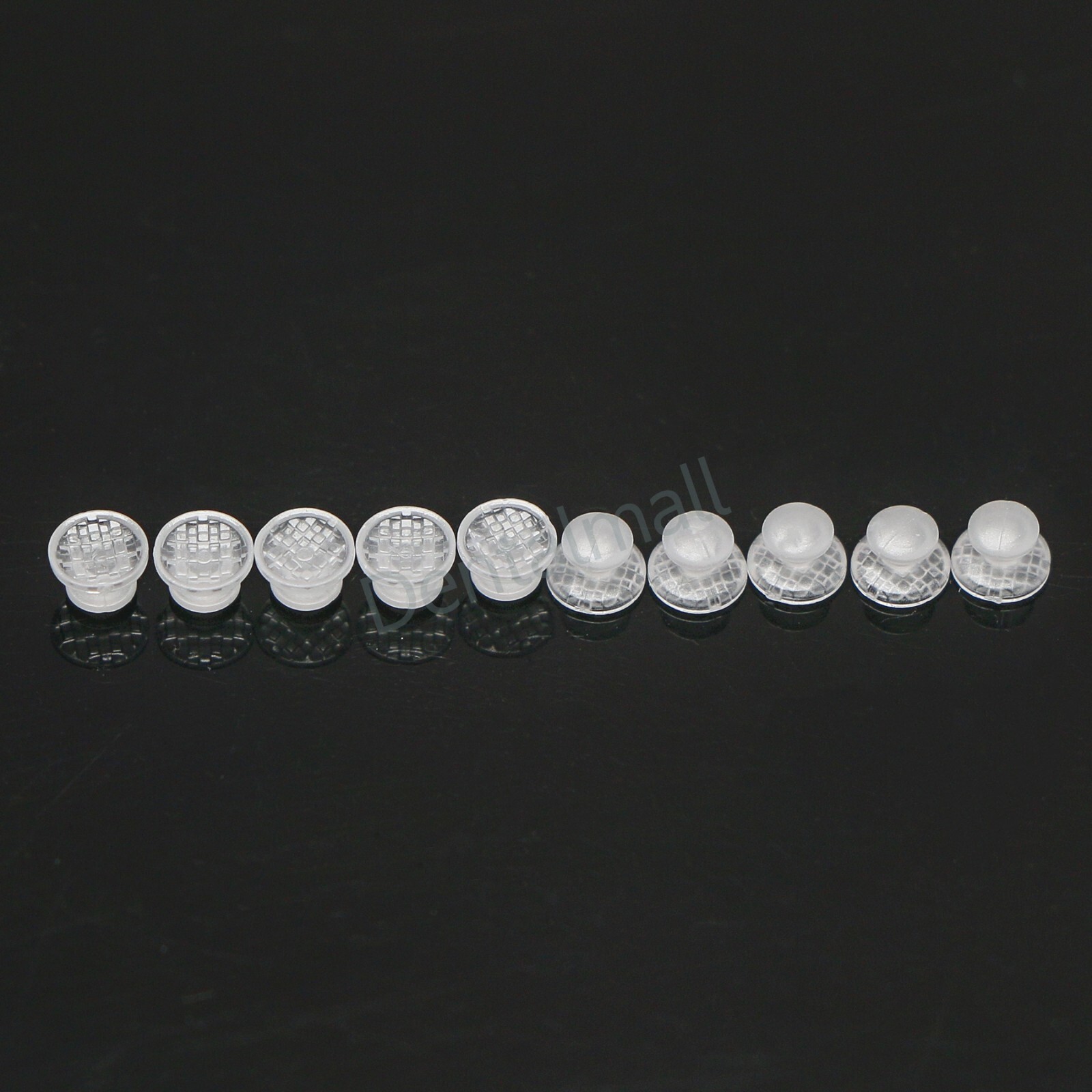 Dental Orthodontic Bondable Clear Ceramic Lingual Button Round Rectangular Base