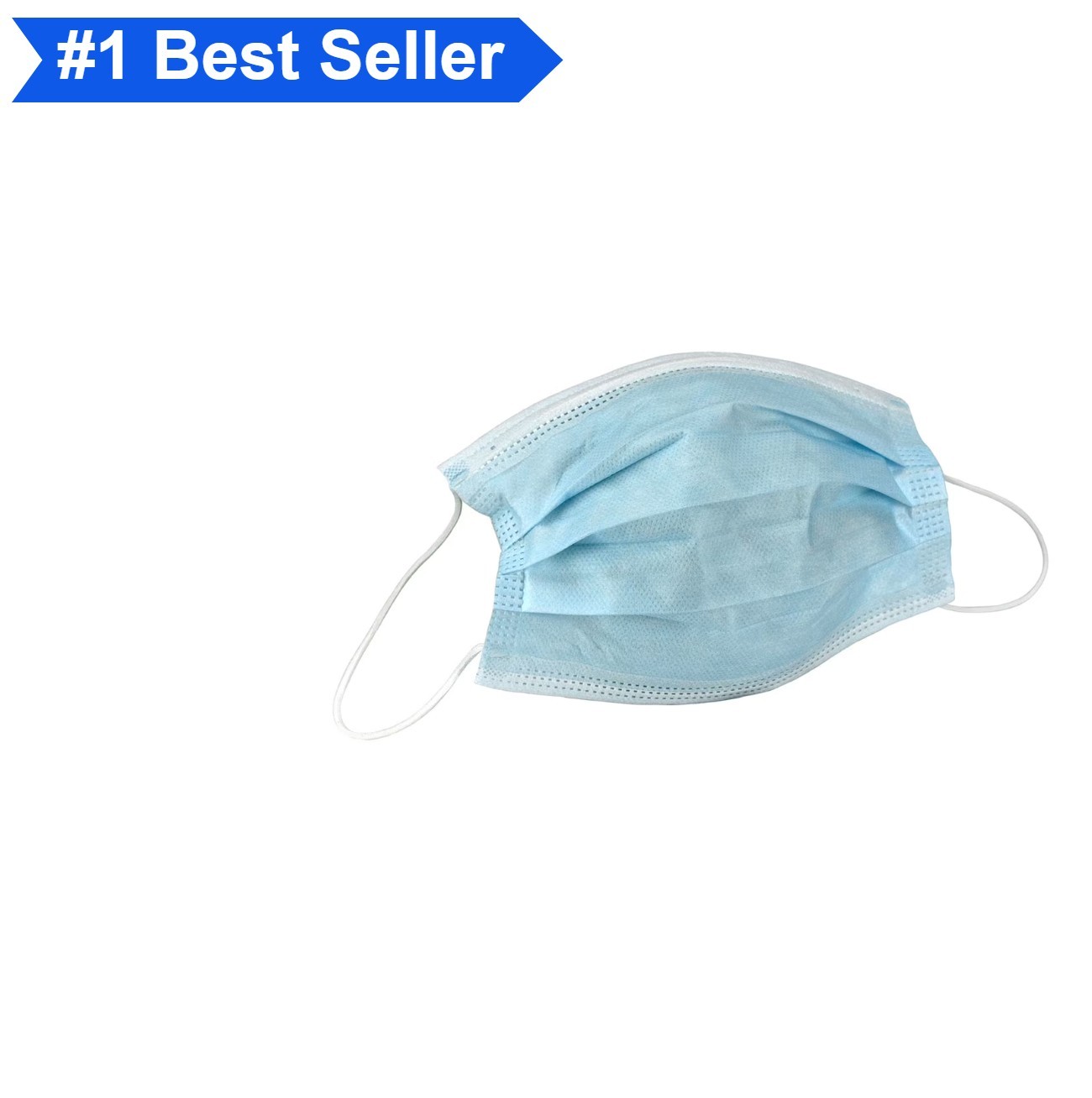 Disposable Face Masks 3 Ply with Ear Loops Box of 50 Adjustable Nose Clip