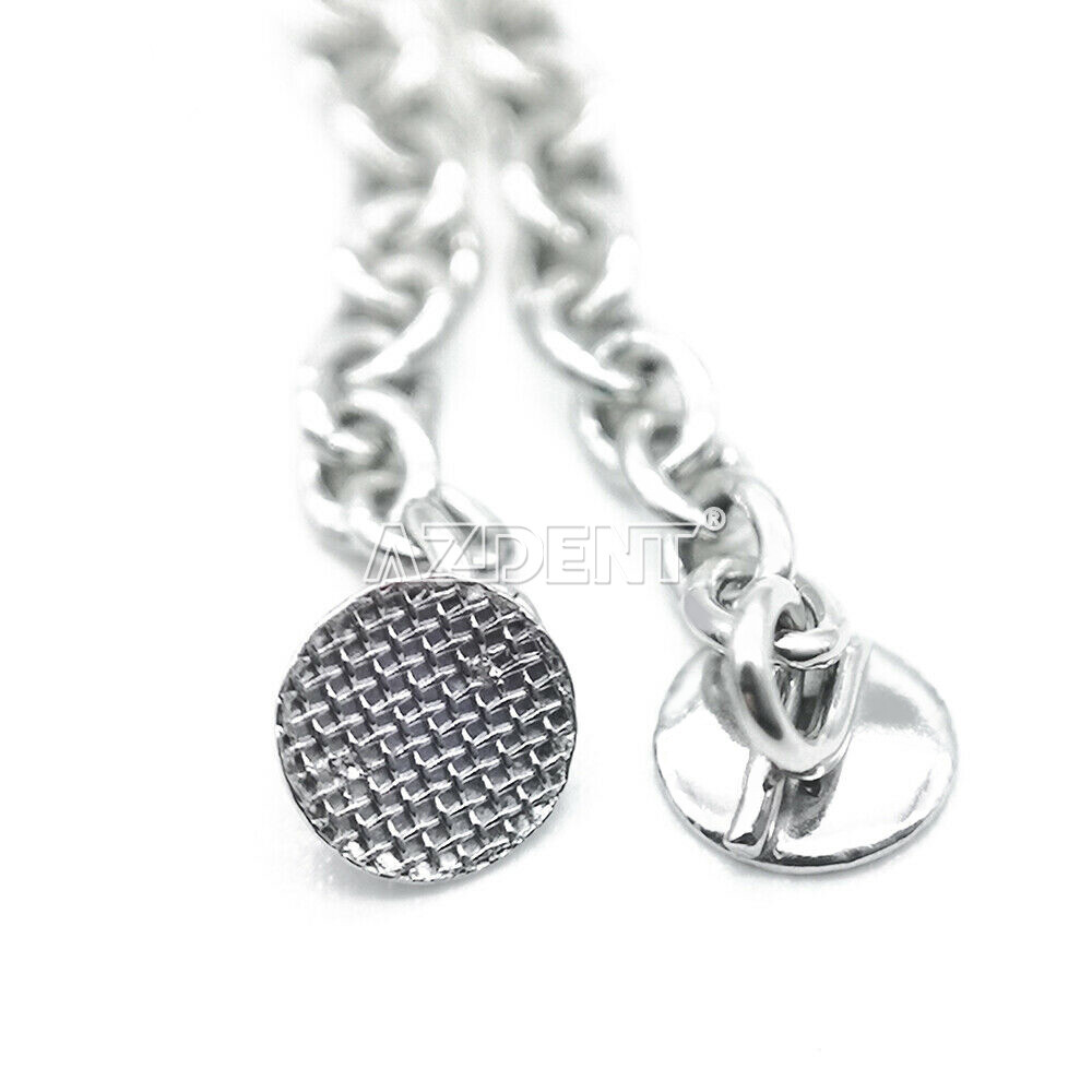Dental Orthodontic Traction Button Chain Round Silver/Gold Plated