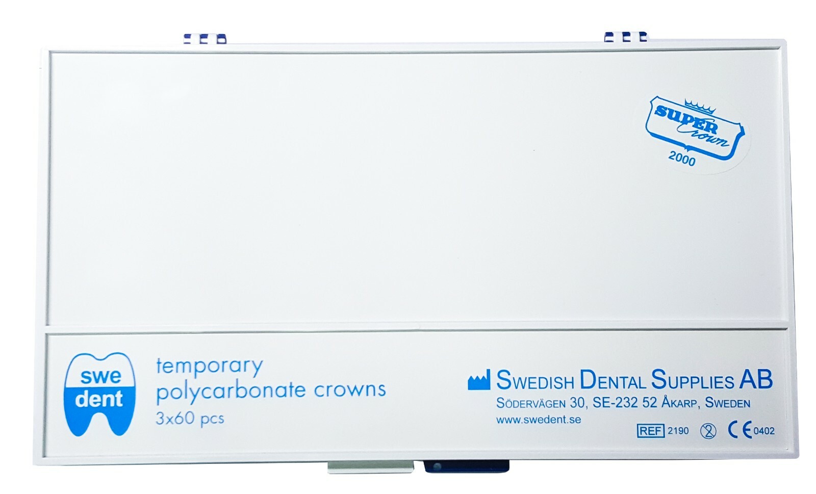 Super Crown Temporary Polycarbonate crowns set 180 pcs Swedish Dental AB