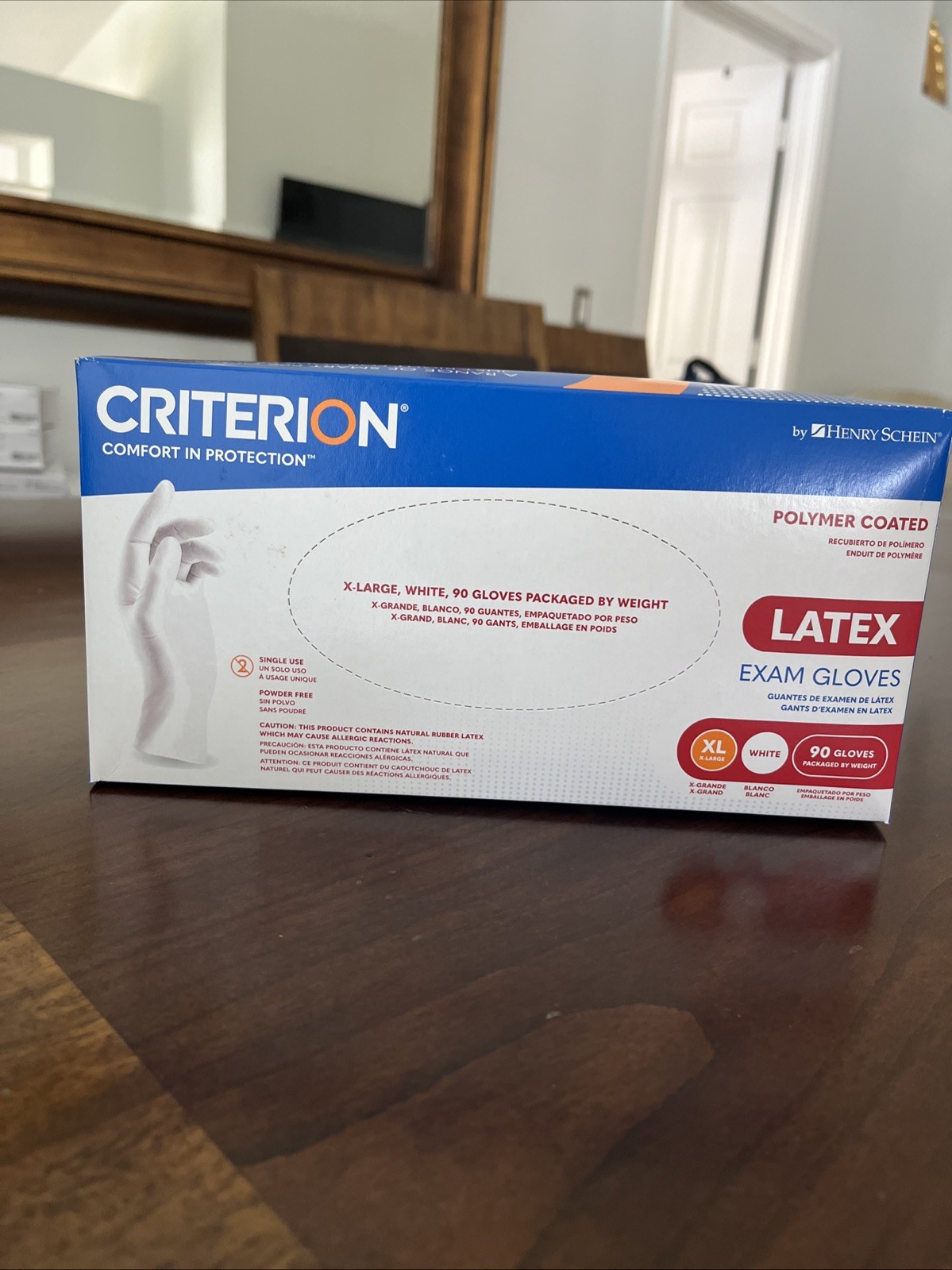 Criterion Latex XL Examination Gloves Powder Free New In Box 90 Count