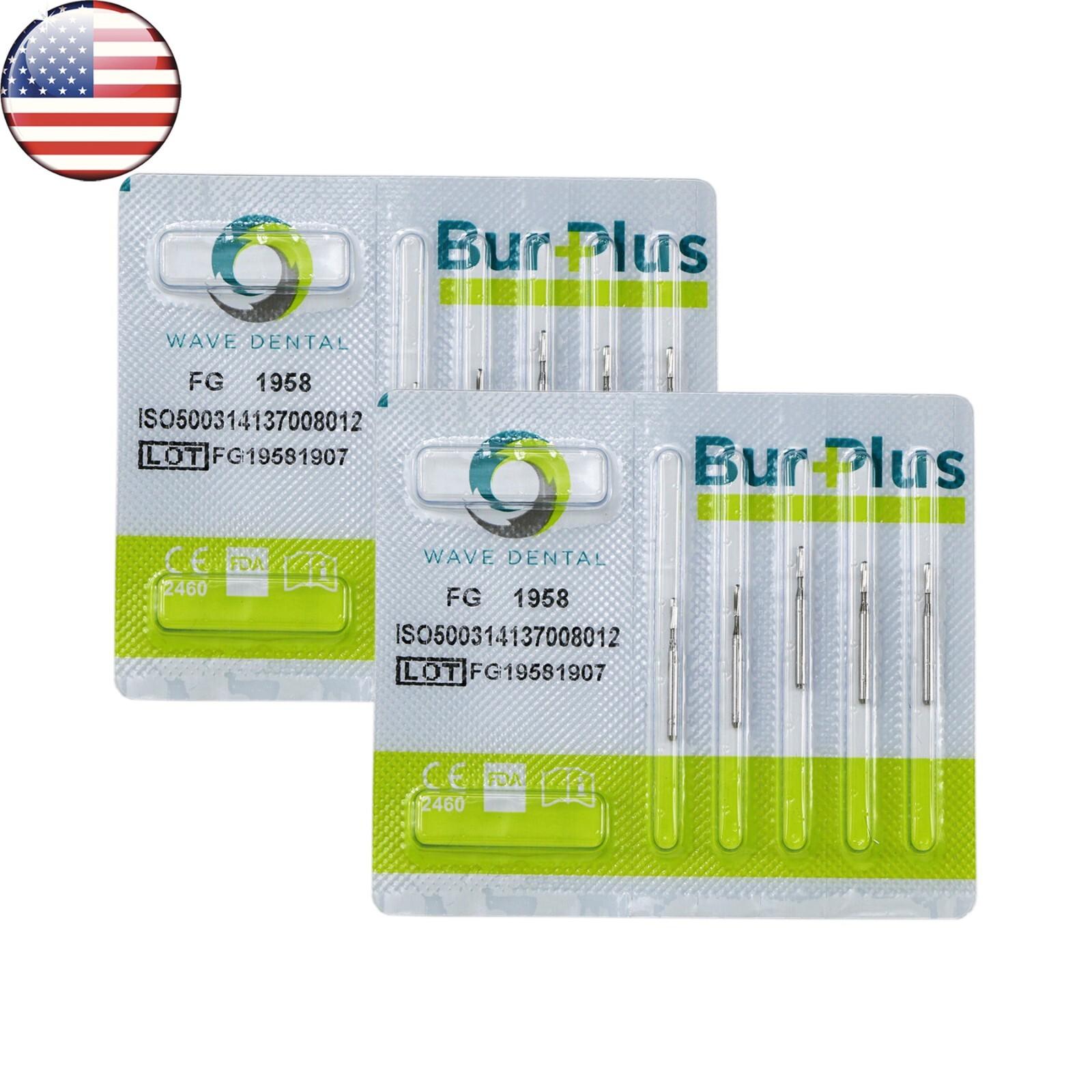 US 10 Pcs WAVE Dental Operative Carbide Round Bur Friction Grip Drill FG 1/4 – 8