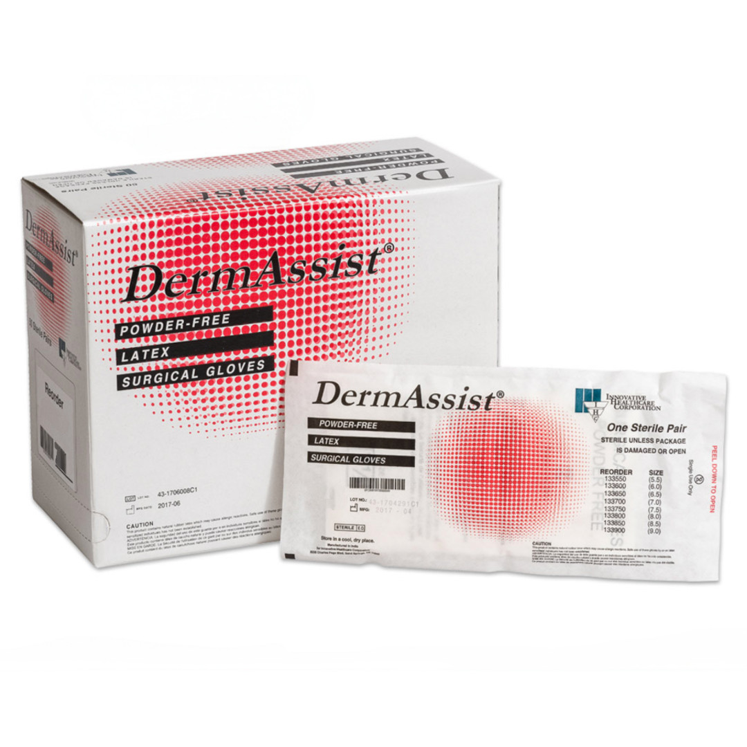 DermAssist Sterile, Latex Surgical Gloves (133900), Size 9 – Box of 50 Pairs