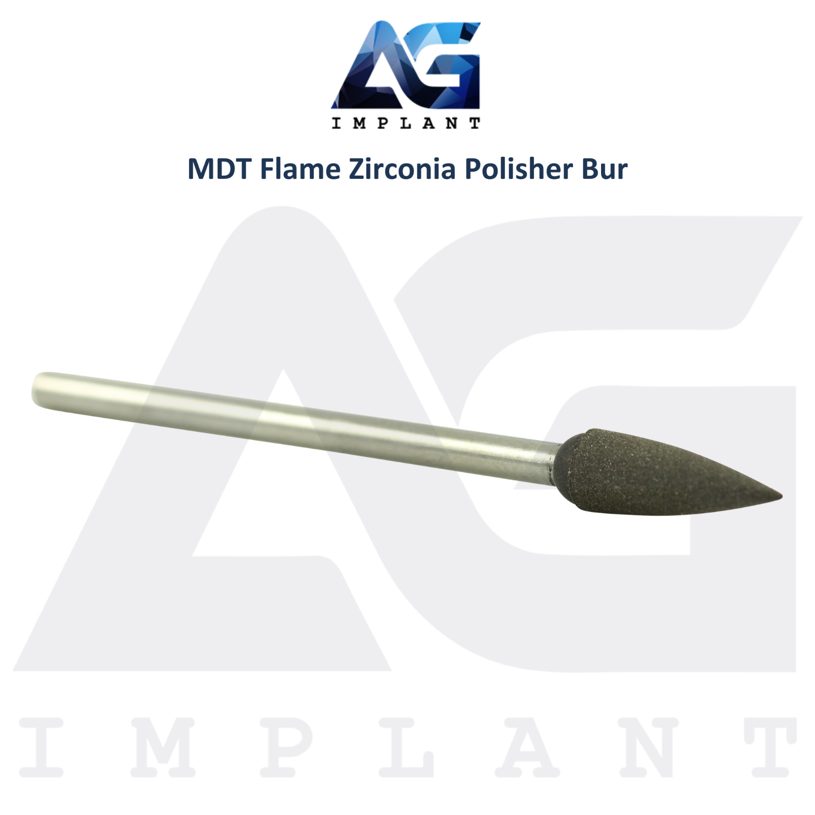 MDT Dental Flame Zirconia Polisher Bur High-Gloss Polishing Restorations Tool