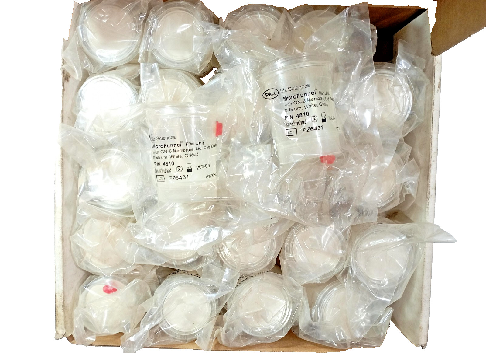 Pall MicroFunnel 100mL Filter Funnel 0.45um GN-6 Membrane #4810,1 BOX, (50 PCS)