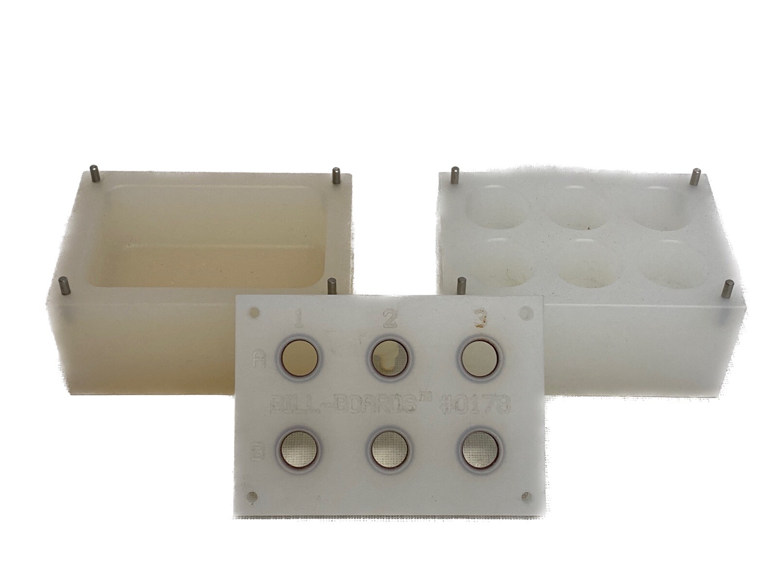 CHEMGLASS Bill-Board Solid-Phase Synthesis 6-Place Plate, Drain Tray & Vial Rack