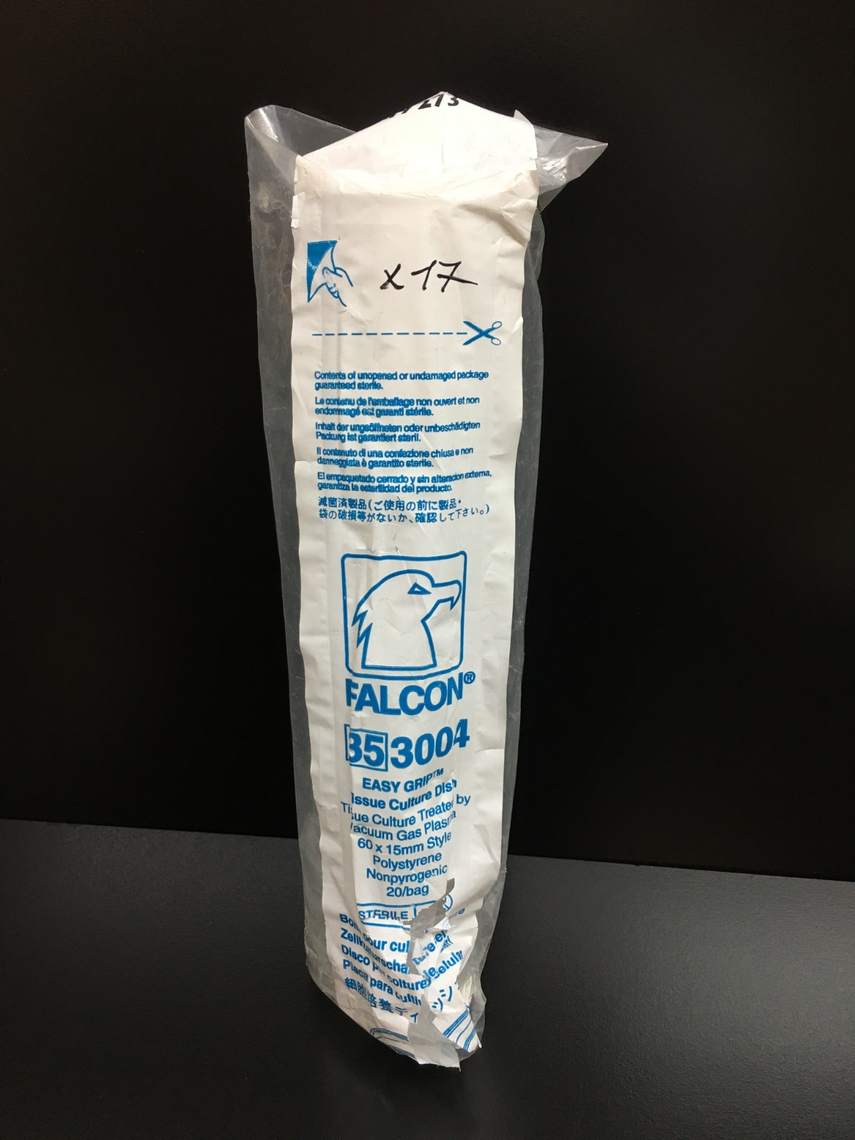 Corning Falcon REF 353004 TC Treated Style Cell Culture Dish 60mm Lot 17 PCS