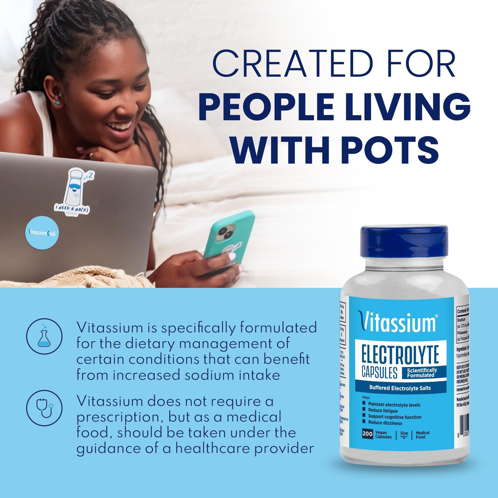 Vitassium Electrolyte Capsules, Electrolytes for The 200 Count (Pack of 1)