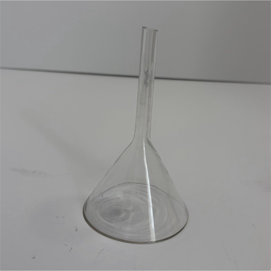 Glass Standard Laboratory Funnel 5.5 Inch Height 3 Inch Diameter