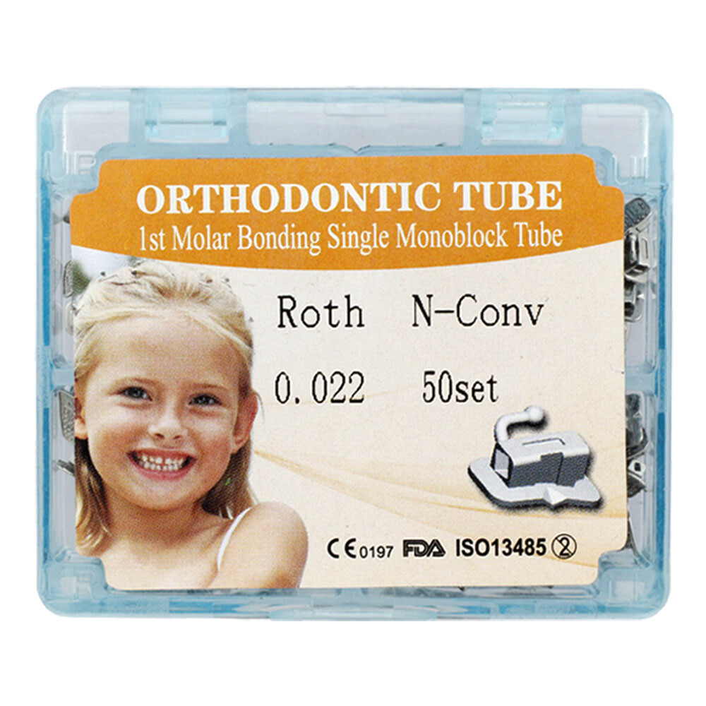 Dental Orthodontic Buccal Tubes Roth 0.022 1st 2nd Molar One Piece Bondable MIM