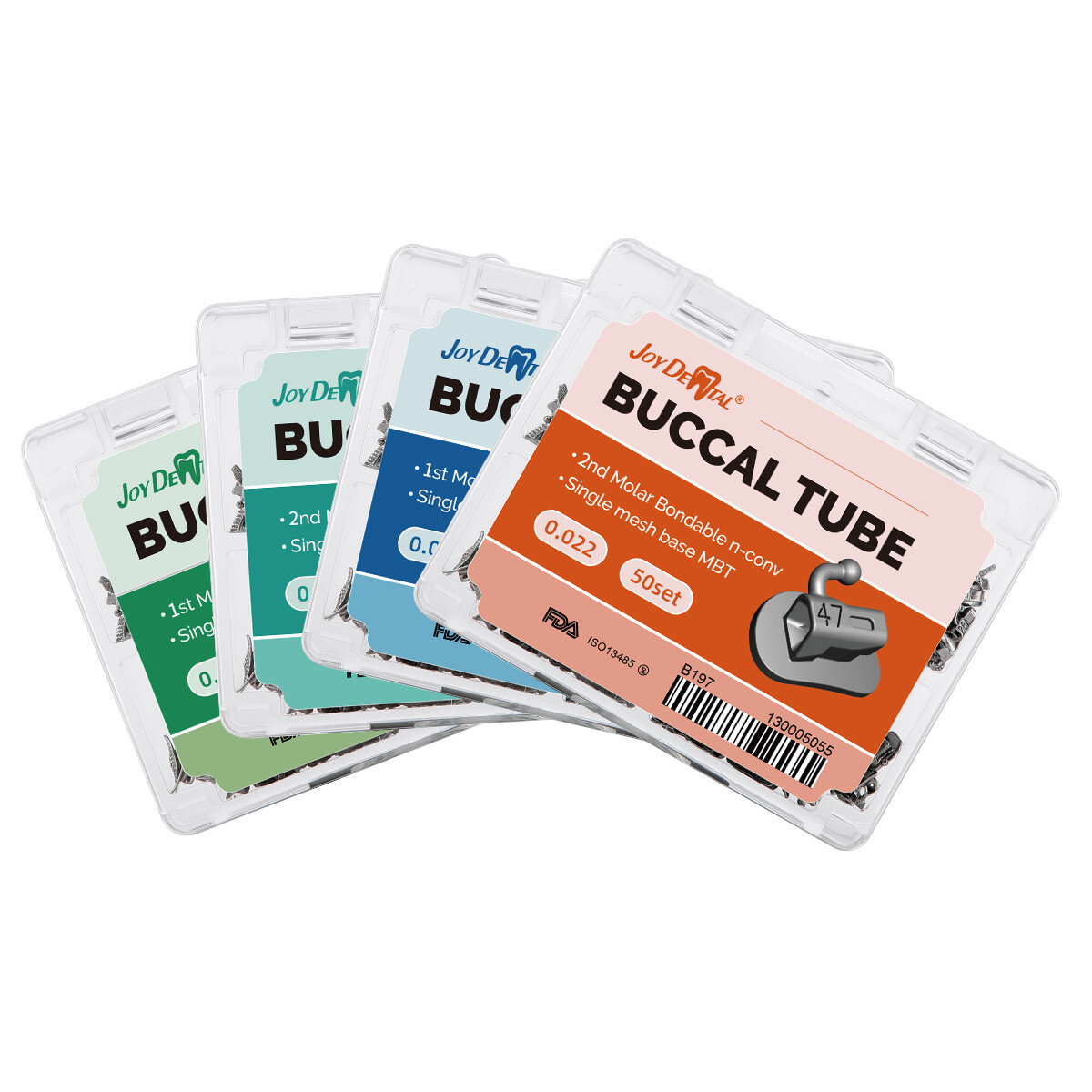 50Sets Dental Orthodontic Buccal Tubes 1st Molar Roth/MBT 018/022 Bondable USA