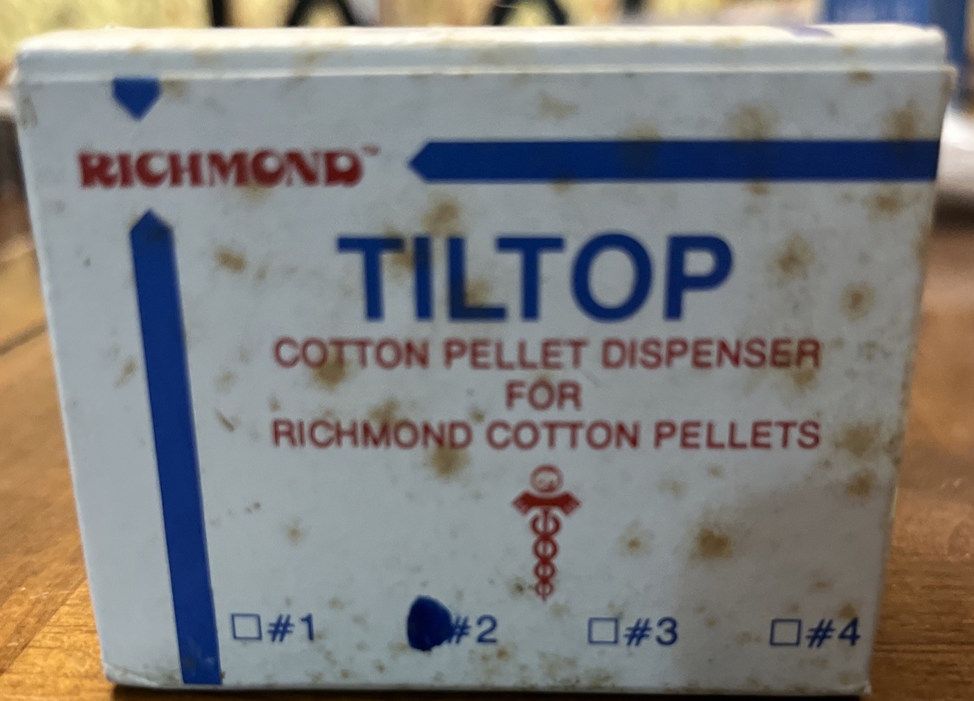 Richmond Dental 600092 Tiltop Cotton Pellet Dispenser With #2 Pellets