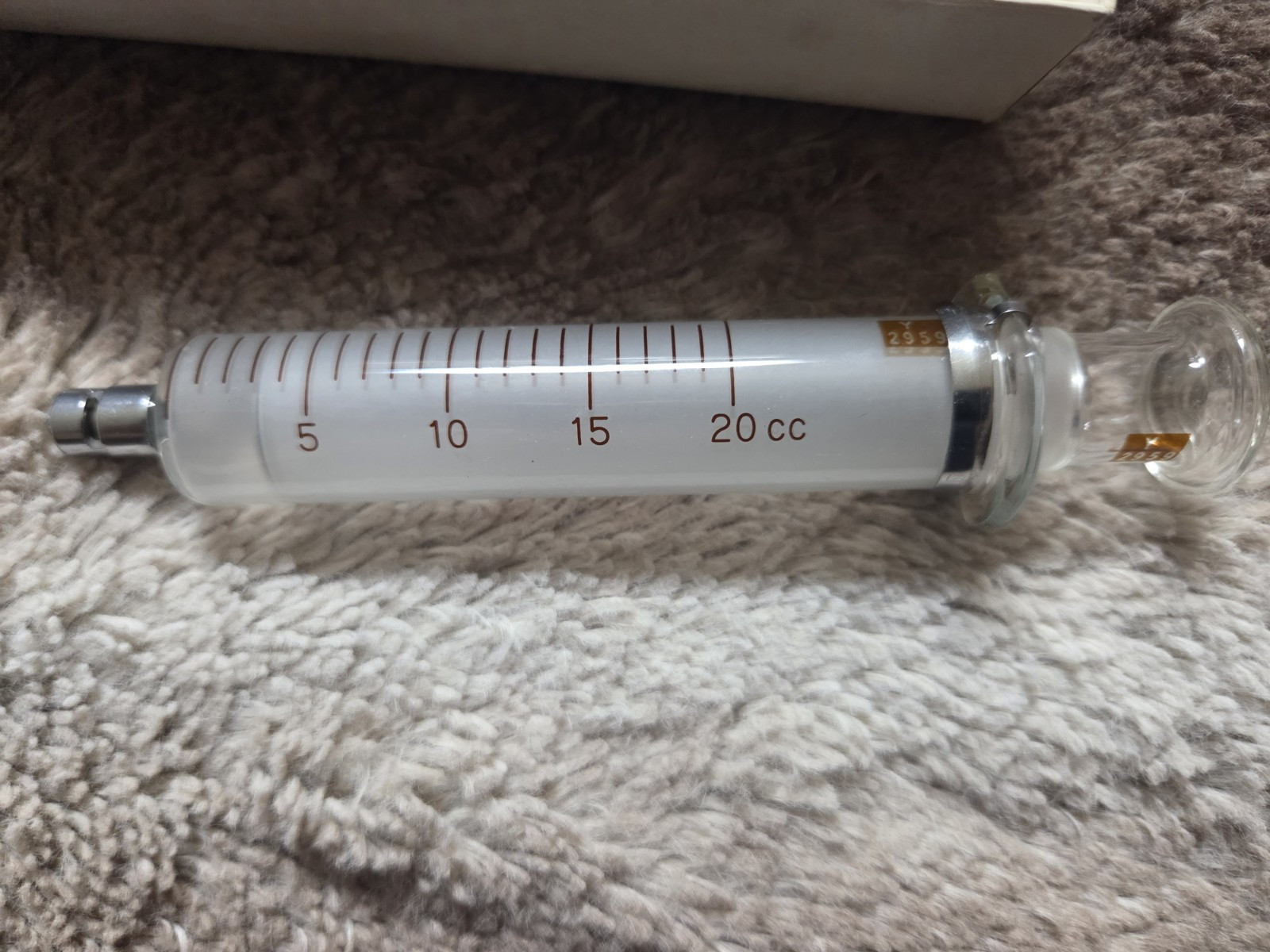 BD Multifit 20cc Glass Hypodermic Syringe Metal Tip Reusable Becton , Vintage