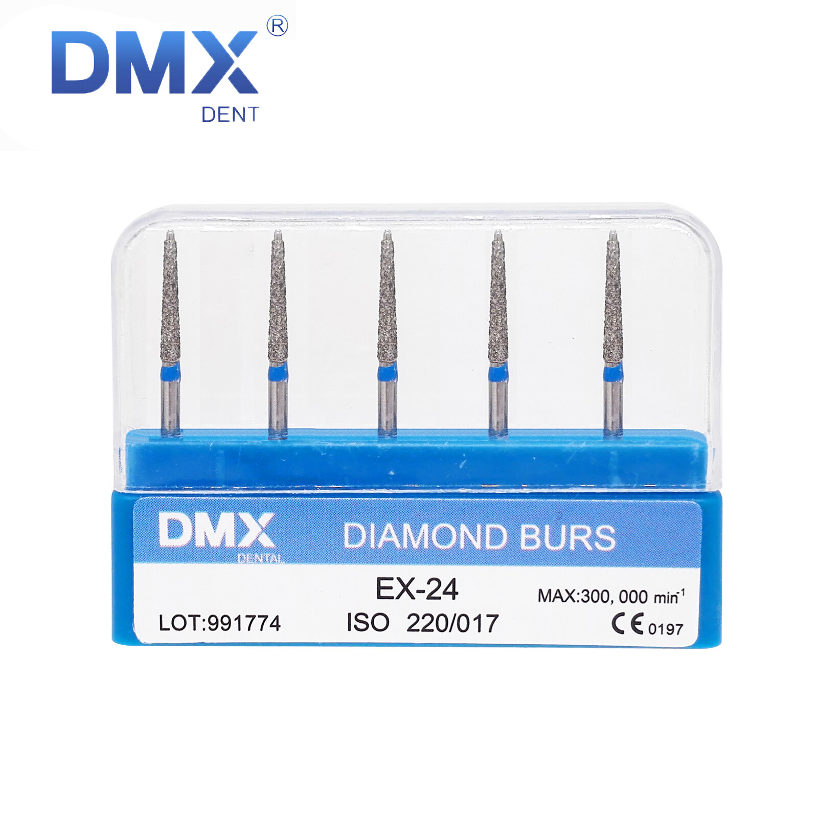 50Pcs/10Box Dental Diamond Burs for High Speed Handpiece Medium FG 1.6mm