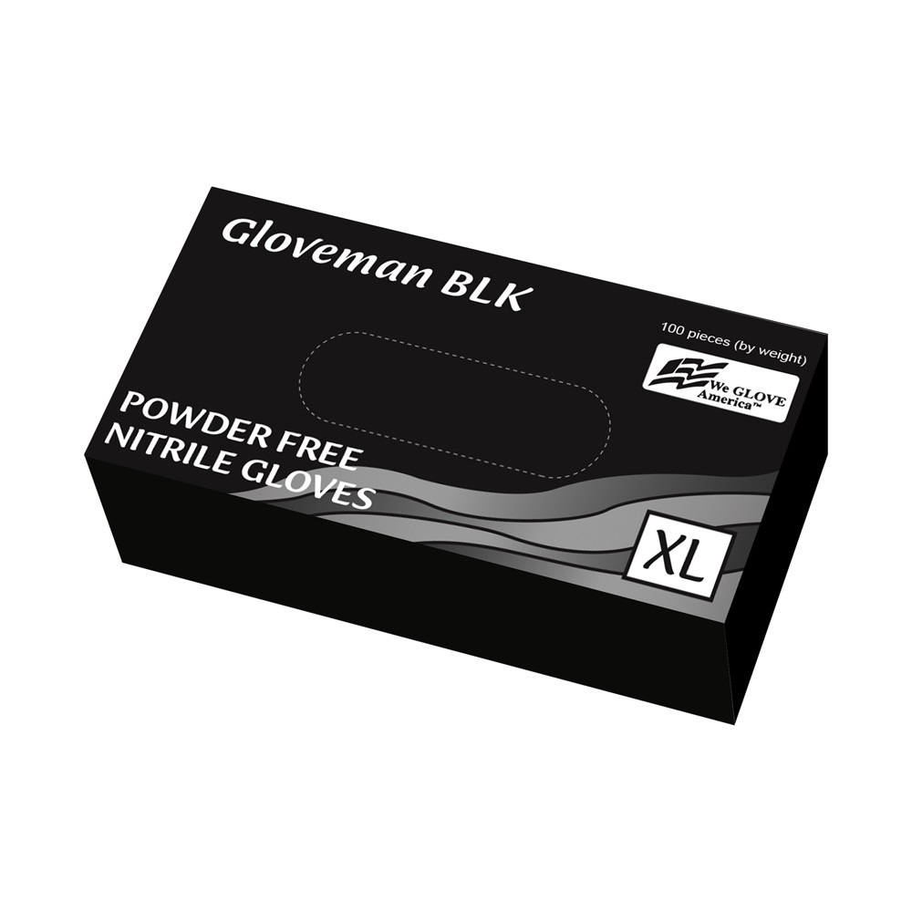 UltraGard Gloveman Black Nitrile Gloves PF X- LARGE – 1 Box (100pcs)