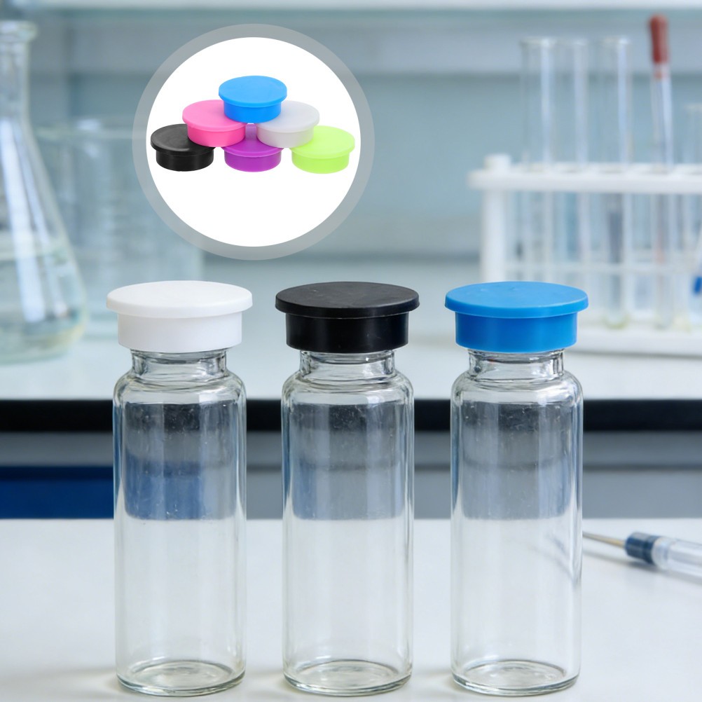 12 Pcs Injection Bottle Protective Cap Airtight Caps for 5ml Vials Glass Colors