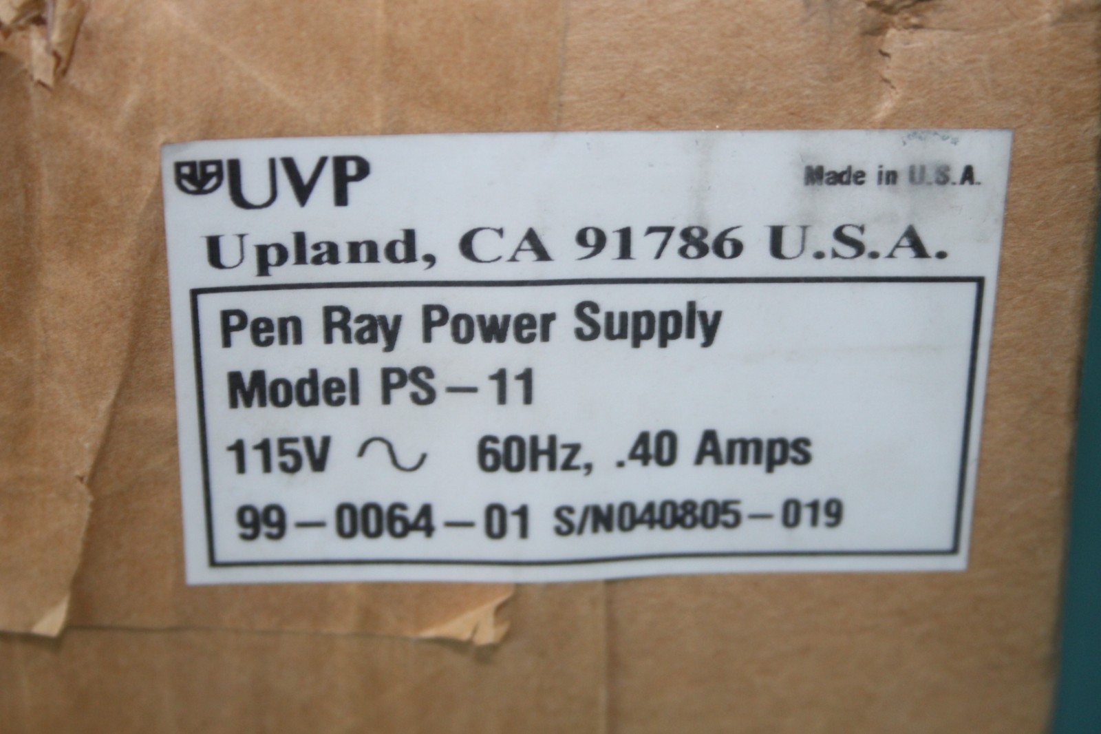 UVP 99-0064-01 PEN RAY POWER SUPPLY PS-11 115V NEW OLD STOCK SEALED BOX