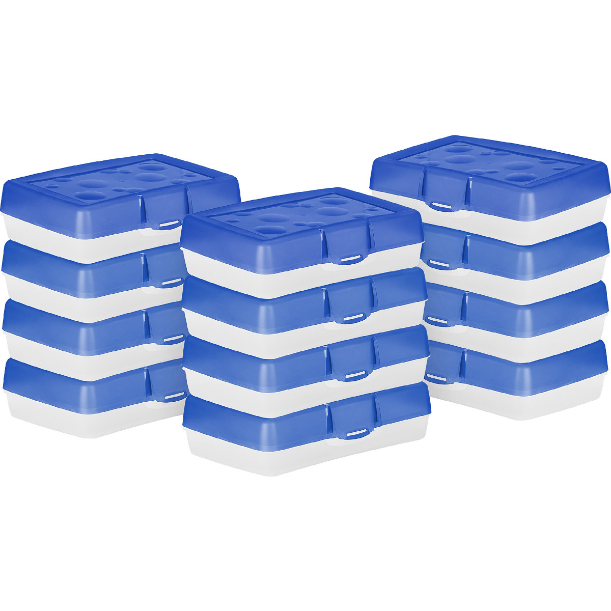 Storex Pencil Case 8.38 X 5.63 X 2.5 Inches Opaque Blue Of 12 61623A12C