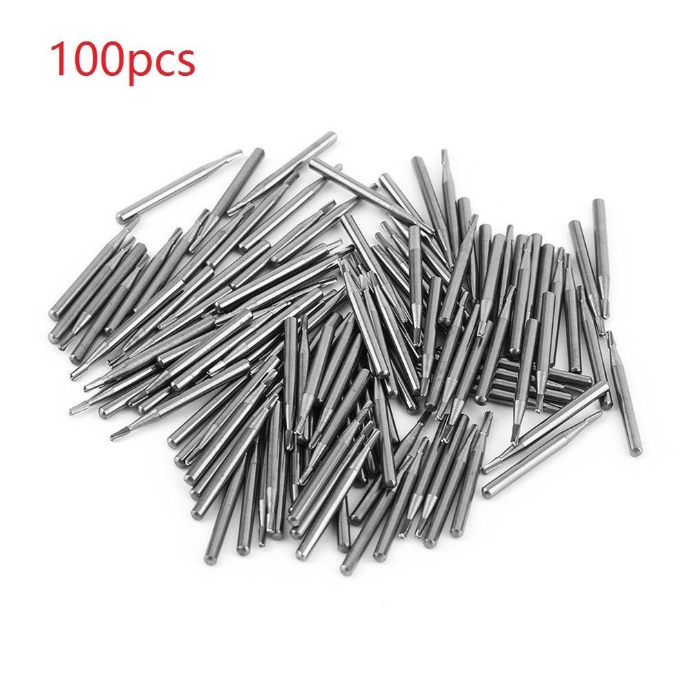 100x Dental Carbide Burs Tungsten Steel Bur FG 330 Pear High Speed POPDENT