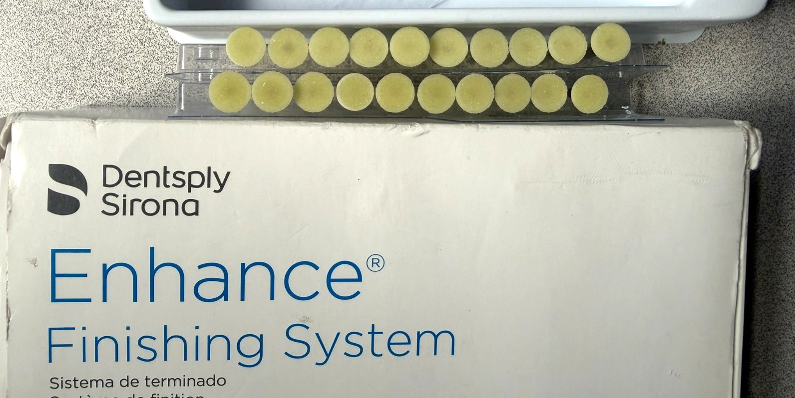 Dentsply Sirona Enhance Finishing System Discs (2×10) & Prisma Gloss Cups (24)