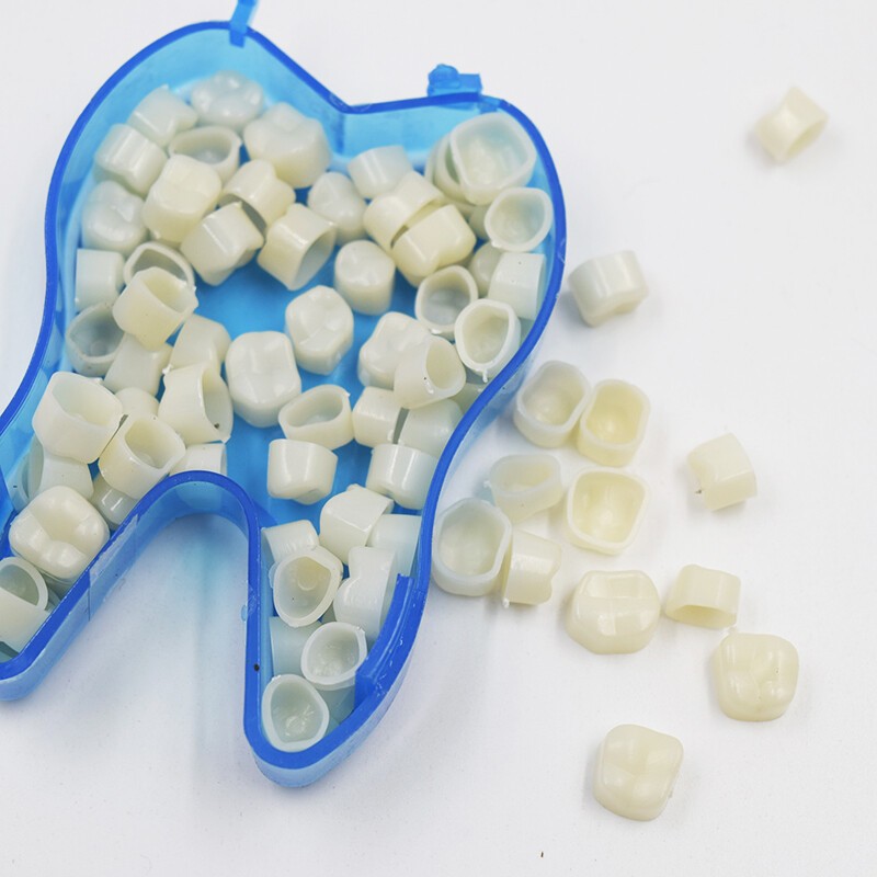 4 Types Dental Oral Temporary Crowns Resin Teeth Tooth Polycarbonate Caps Box