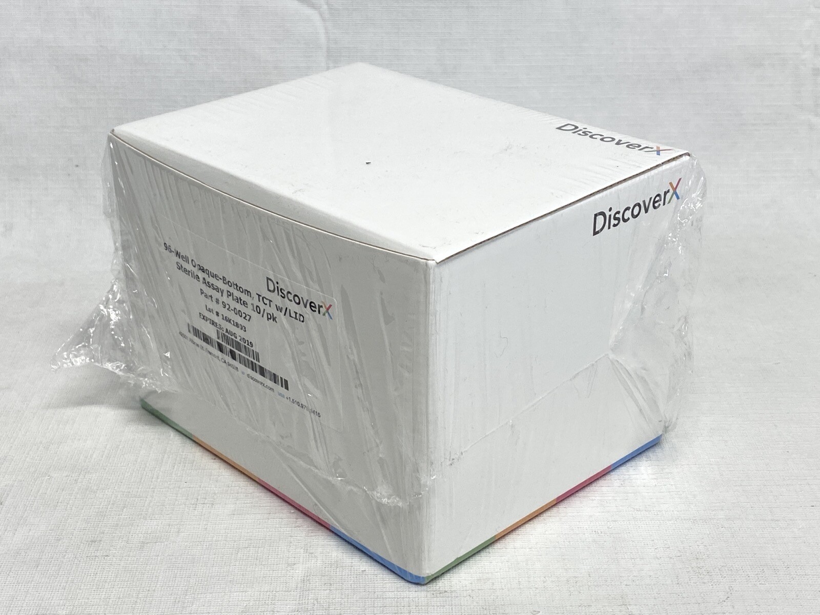 (10/Pk) DISCOVERX 96-Well White Flat Bottom TCT Assay Plates w/ Lid 92-0027