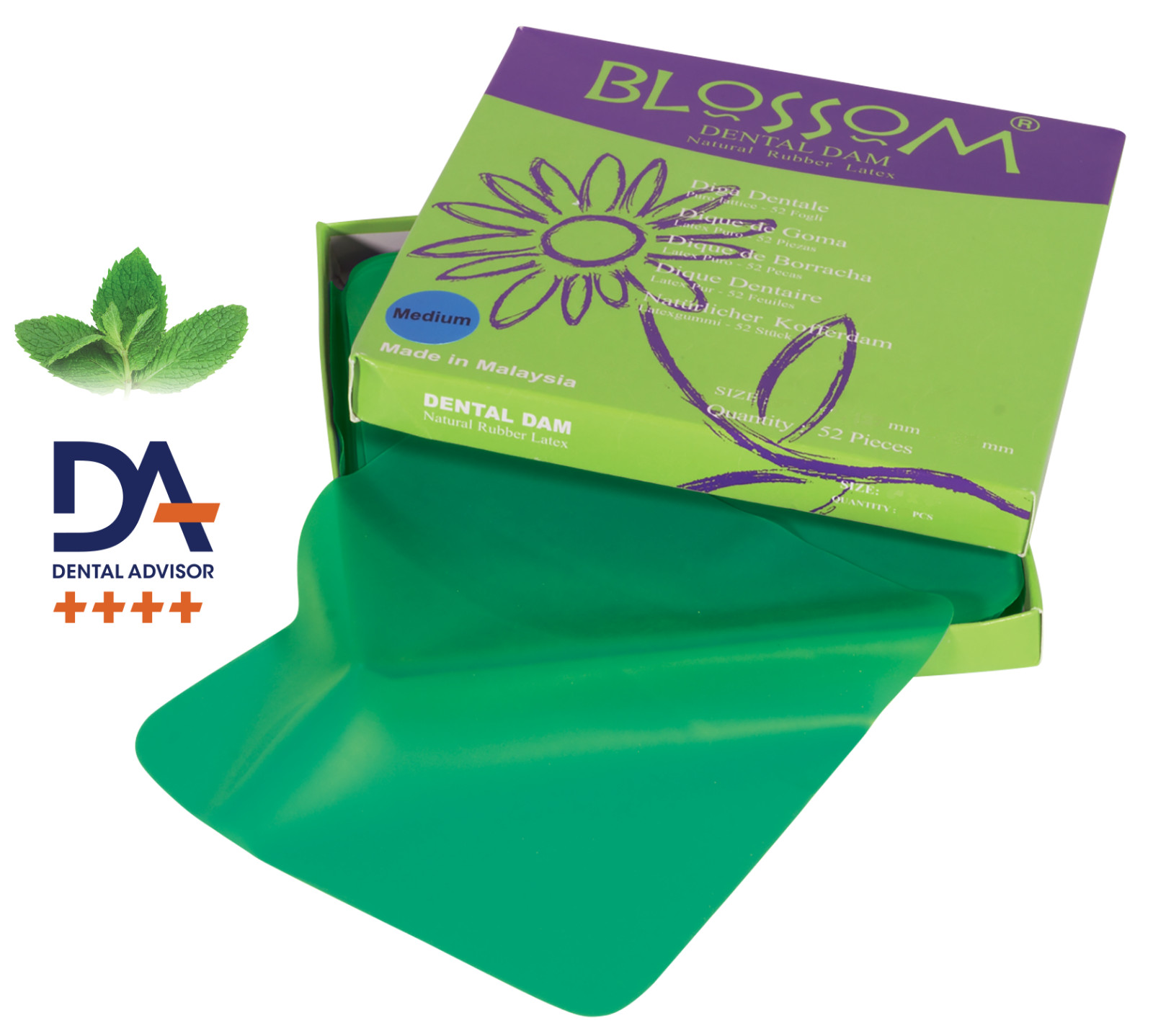 Green Dental Dam 6×6 Rubber – Clinical Isolation Latex Barrier Sheet (36 Pcs)