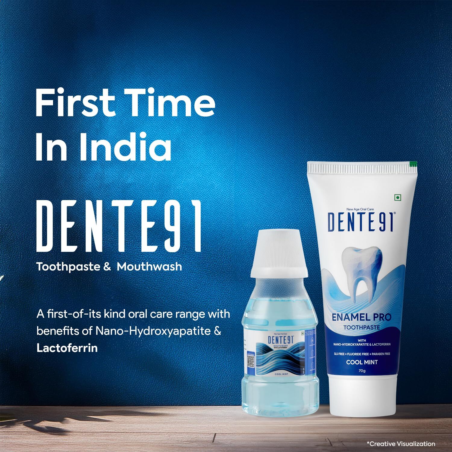Cool Mint Mouthwash| Pack Of 1 | Sugar-Free, Alcohol-Free, liquid, 150ml,DENTE91
