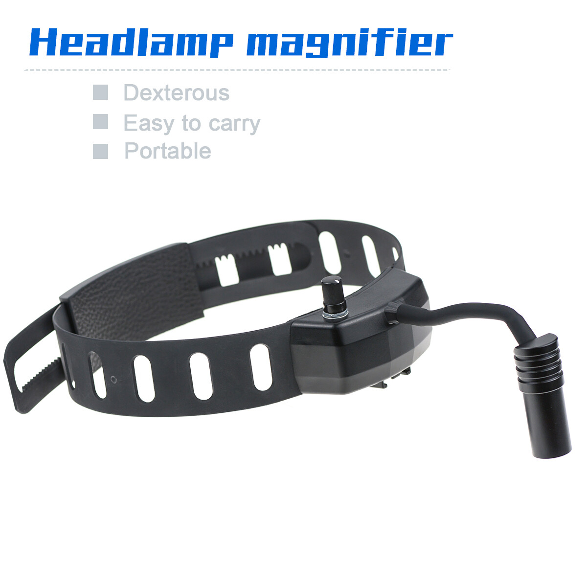 Black Dental 5W LED Binocular Headlight High Light Spot Leather Headband DY-005