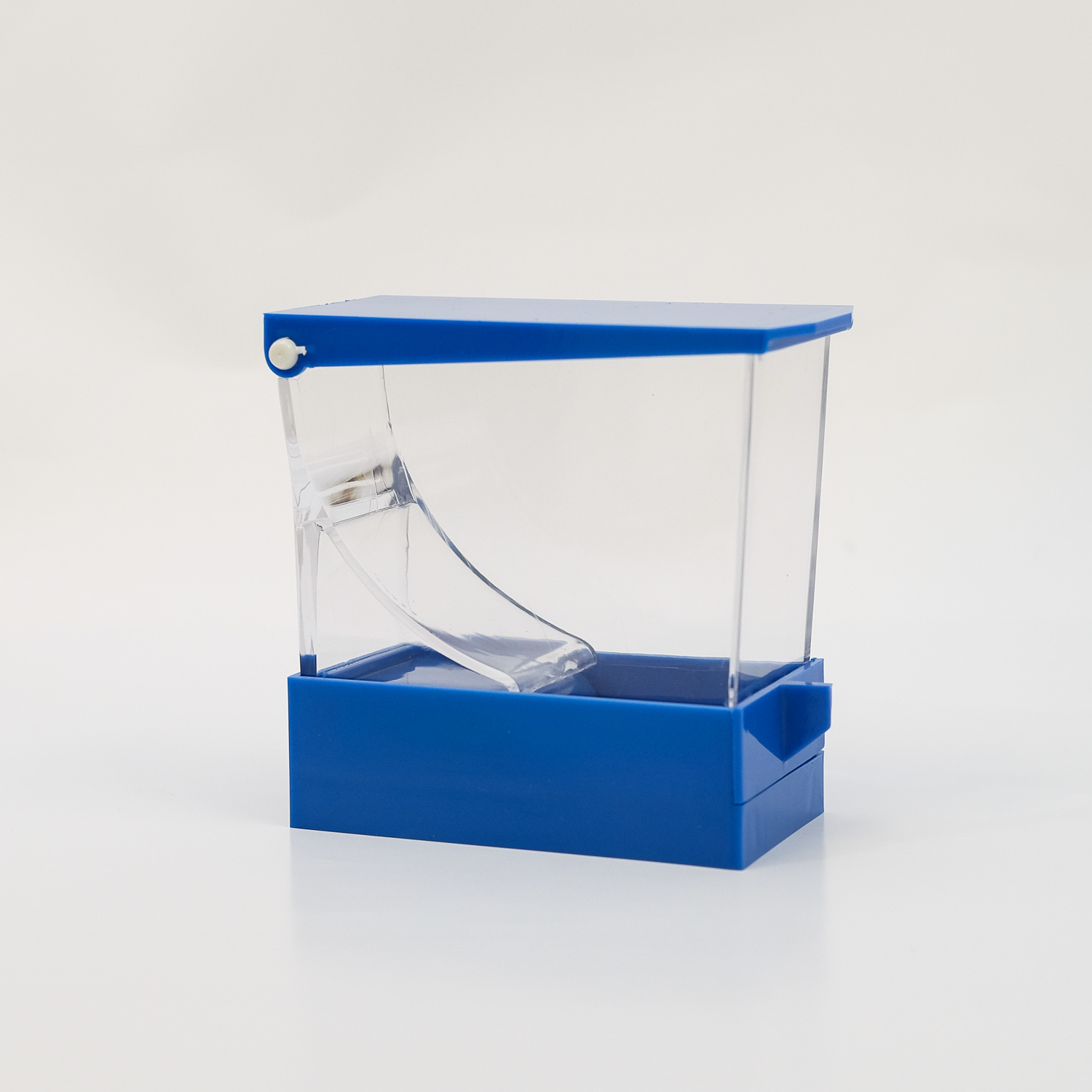Dental Cotton Roll Dispenser Holder Organizer Deluxe with pull-out tray Blue