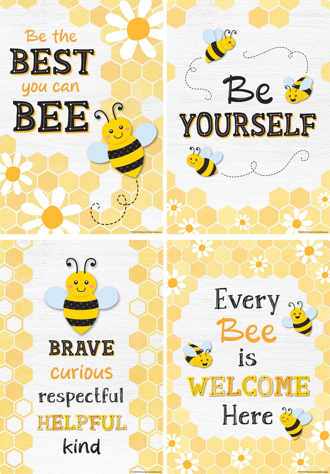 Teacher Created Resources Buzzing Bees Positive Sayings Educational Poster Pack