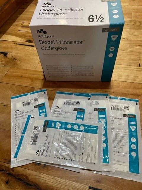 5 Pairs MoLNLYCKE 41665 Biogel PI Indicator Underglove Size 6-1/2 – qty 5 – Seal