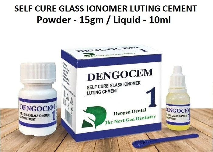 Dental DENGOCEM Self Cure Translucent GIC Luting Cement Powder Liquid Set