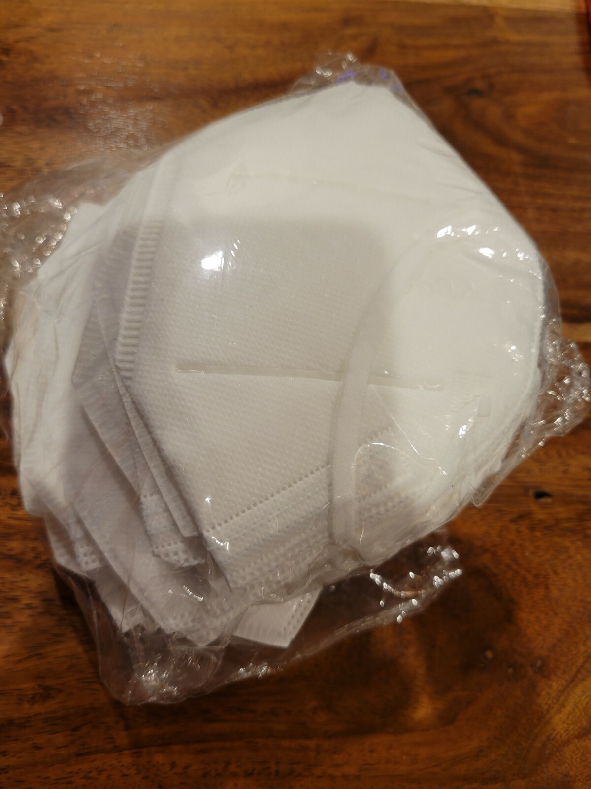 20Pcs White KN95 Protective 5 Layer Face Mask Disposable Face Masks