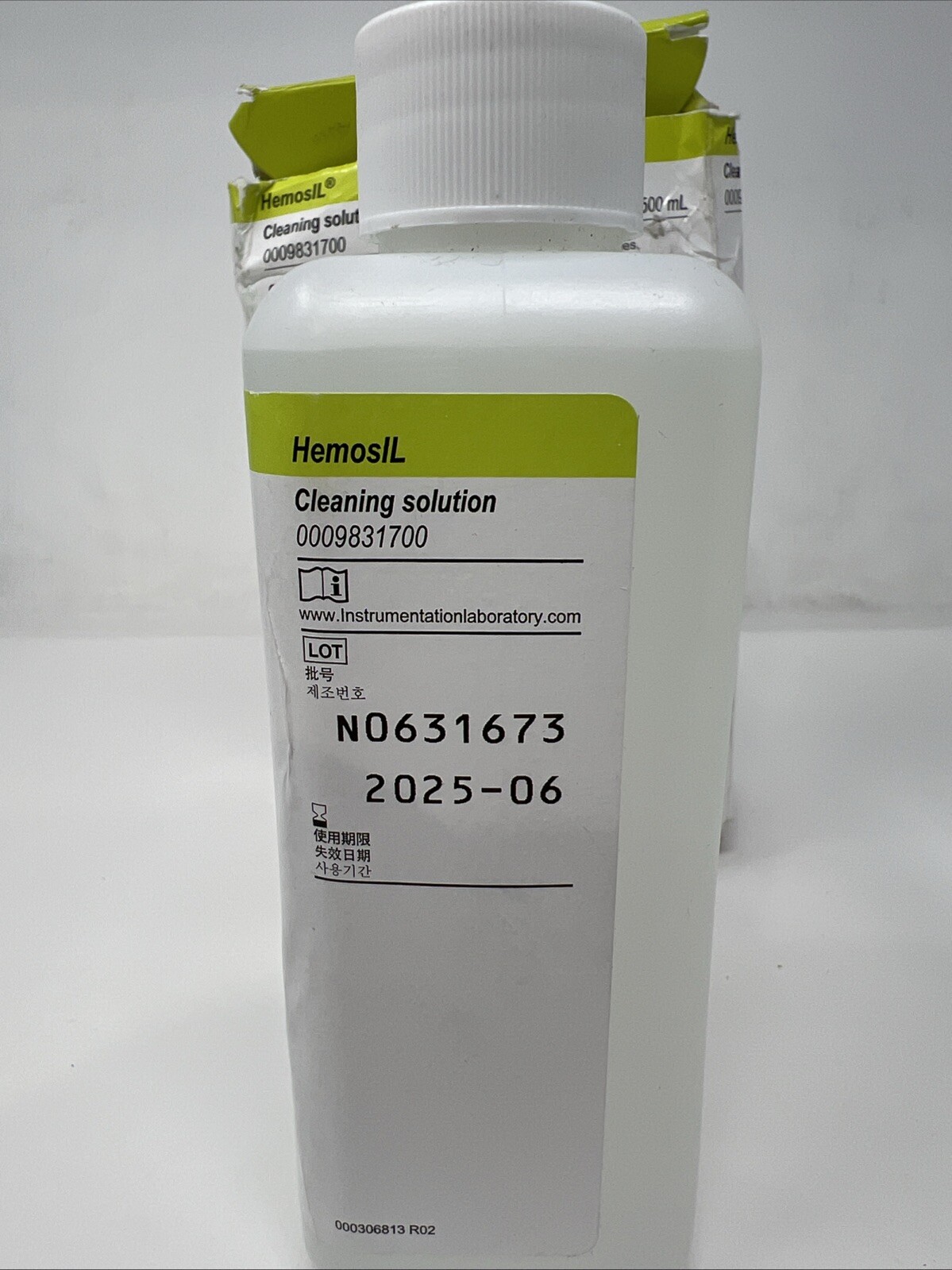 Hemosil Cleaning Solution 0009831700 500mL Cleaning Solution EXP 2025-06
