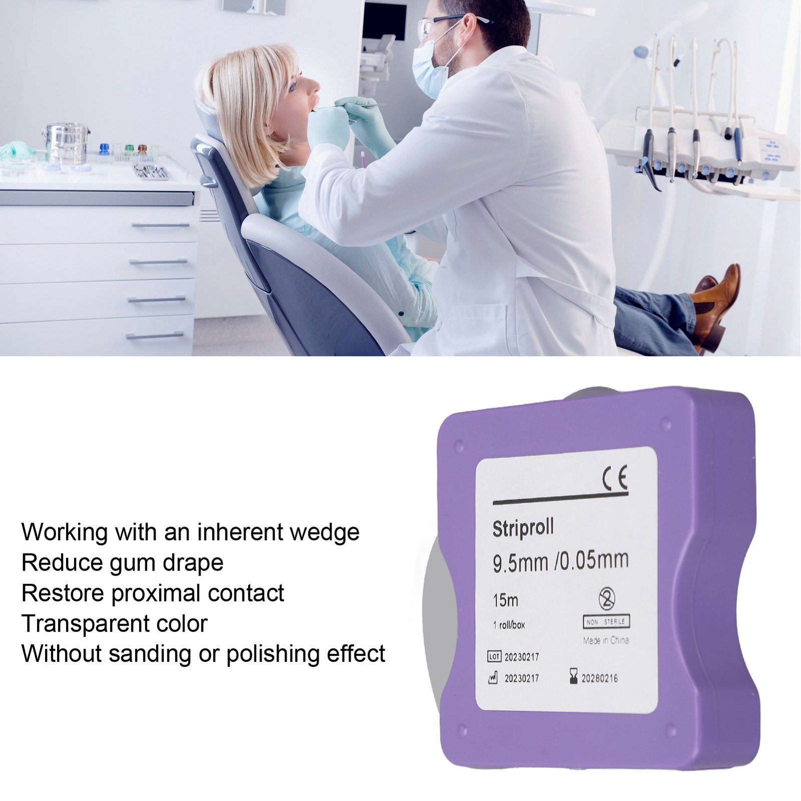 Dental Clear Bands Polyester High Elasticity Restore Contact Point Fi FFG